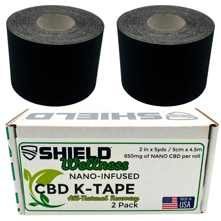 CBD Nano-Infused Kinesiology Tape - 2 Pack - Shield Health &amp; Fitness