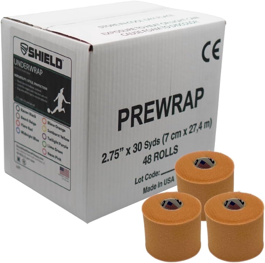 Shield Athletic Pre - Wrap | 48 - Roll Bulk Case 2.75" X 30 Yards - Shield Health &amp; Fitness