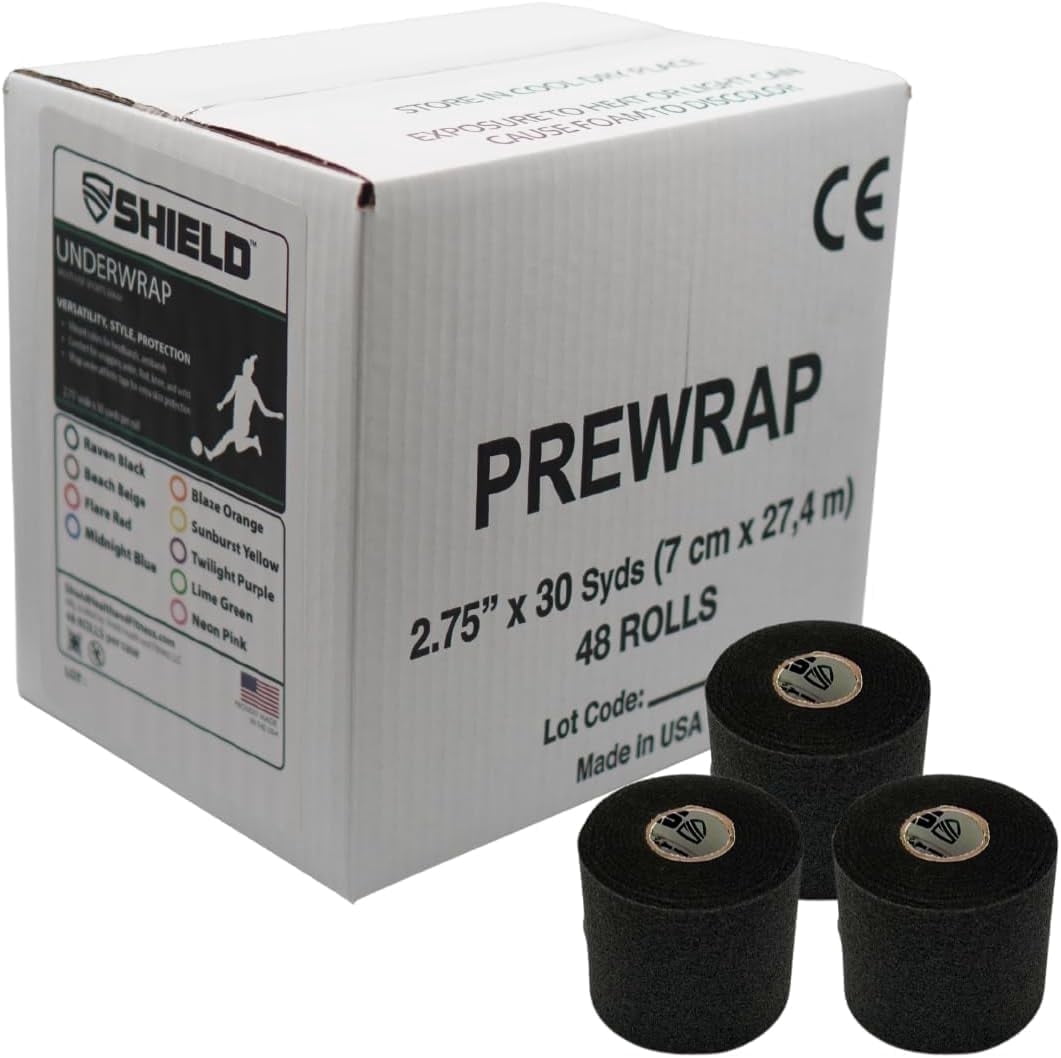 Shield Athletic Pre - Wrap | 48 - Roll Bulk Case 2.75" X 30 Yards - Shield Health & Fitness
