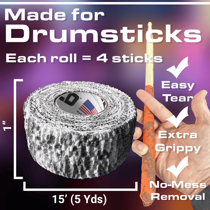 SHIELD Drum Stick Tape - 6 Pack (1 Inch x 5 Yds) - Shield Health &amp; Fitness