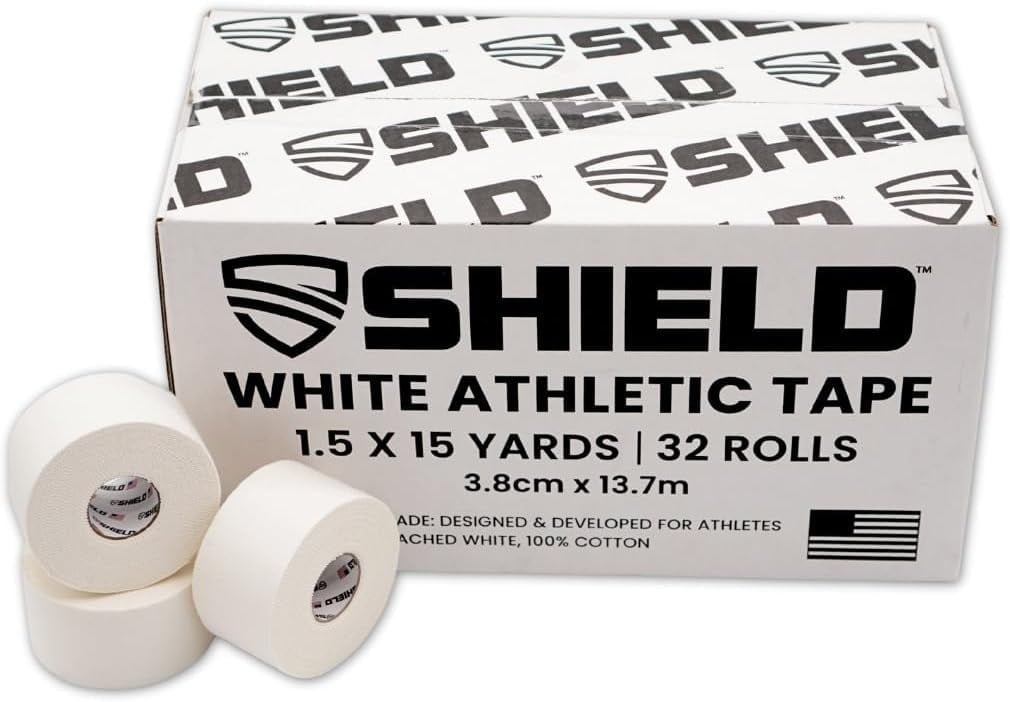 Shield Fitness Athletic Tape Case | 1.5"x 45' | 32 Roll Bulk Pack - Shield Health & Fitness